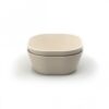 Set de deux bols carrés Mushie "ivoire".