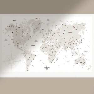 Affiche « carte du monde »