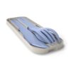 Le set de 3 couverts en plastique Biodégradable "bleu". - Image 2