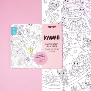 Poster géant à colorier- Kawaii