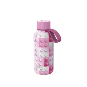 BOUTEILLE ISOTHERME QUOKKA KIDS BRIQUES ROSE 330 ML.