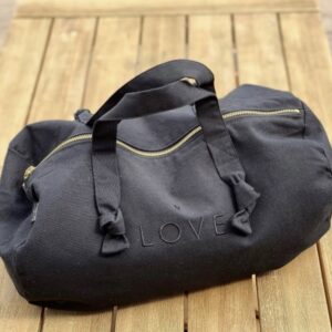 Mini sac polochon- noir- LOVE.