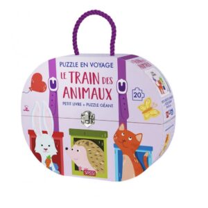 Puzzle en voyage. Le bus des animaux.