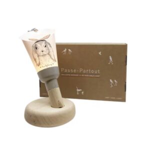 Coffret Lampe Nomade « Passe-Partout » Lapin So sweet taupe.