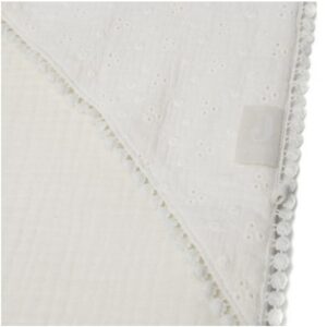 Jollein cape de bain Embroidery 75x75cm Ivory.