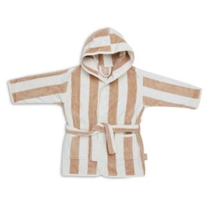 Peignoir 1-2 ans Stripe Terry Biscuit GOTS – Jollein.