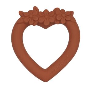 Hochet coeur terracotta.