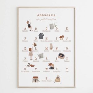 Affiche A3 – Abécédaire du petit écolier.