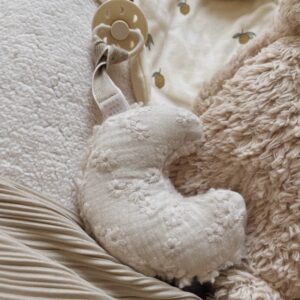 Attache tétine Moon broderie.