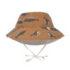 Chapeau anti-UV réversible enfants – Baleine, caramel 19-36mois.