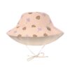 Chapeau anti-UV réversible enfants – Coraux, pêche rose 19-36 mois.