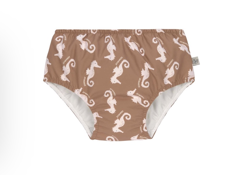 Maillot de bain couche – Hippocampe, caramel 13-18mois.