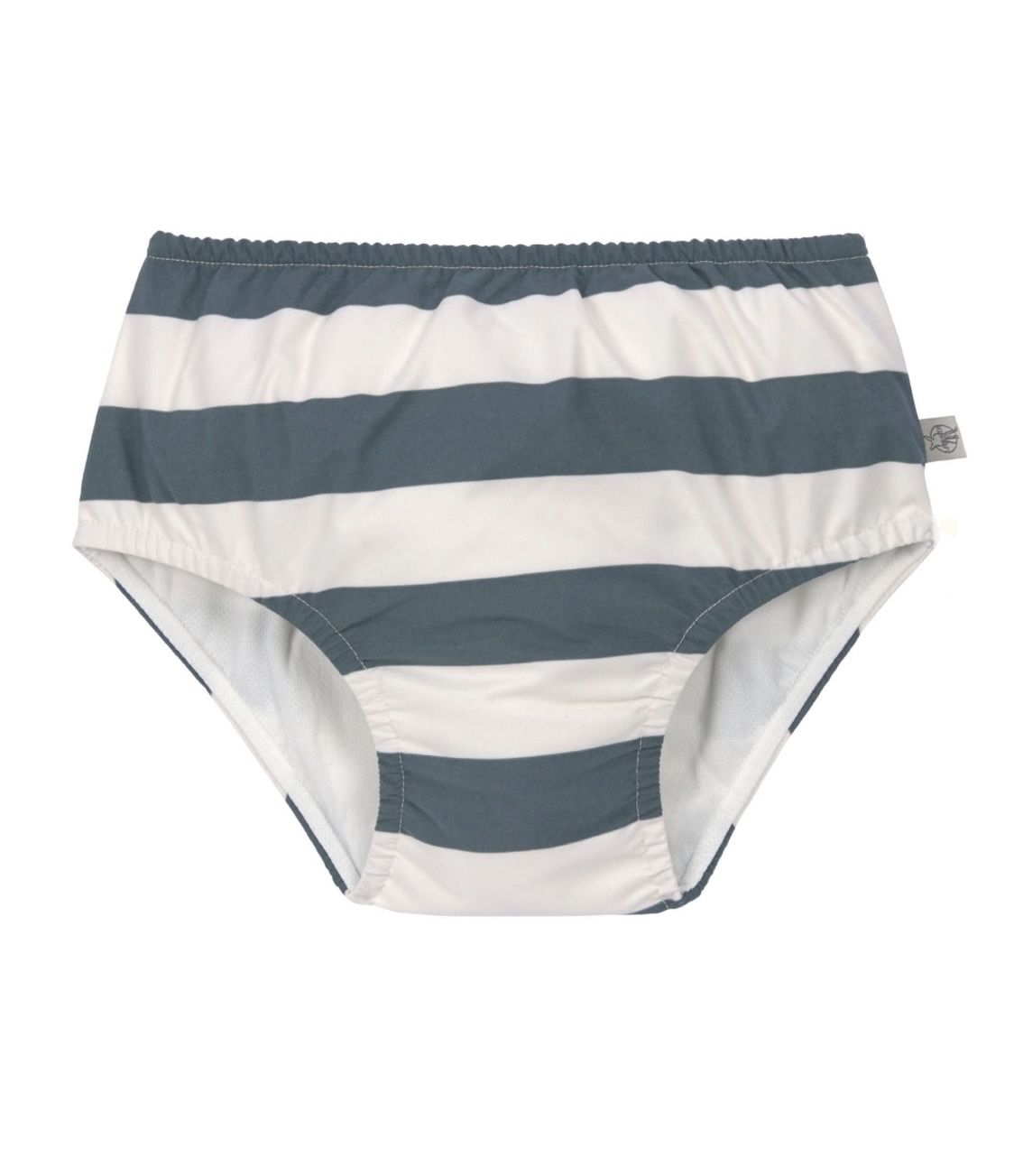 Maillot de bain couche – Rayés, blanc cassé bleu 3-6mois.