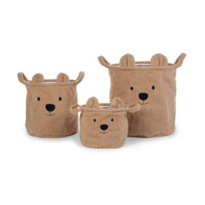 PANIERS TEDDY – SET DE 3 – BEIGE.