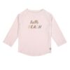 T-shirt anti-UV manches longues enfants – Hello Beach, rose clair 13-18mois.