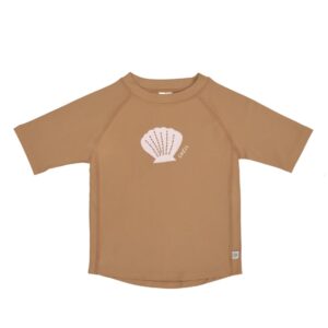 T-shirt anti-UV manches courtes enfants – Coquillage, caramel 13-18mois.