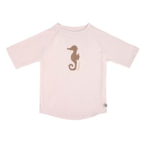 T-shirt anti-UV manches courtes enfants – Hippocampe, rose clair 13-18mois.