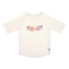 T-shirt anti-UV manches courtes enfants – Poisson, blanc cassé 7-12 mois.