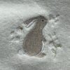 Cape de bain 100cm x 65cm, broderie Lapin. - Image 3