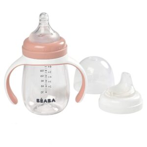 BIBERON D’APPRENTISSAGE 2 EN 1 rose 210ml.