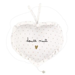 Coussin musical coeur « douce nuit ».