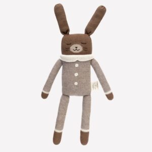 Doudou lapin grand modèle pyjama avoine | Main Sauvage.