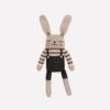 Doudou lapin salopette noire | Main Sauvage.
