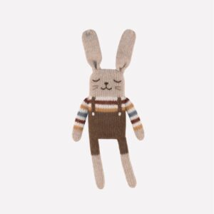 Doudou lapin pull arc-en-ciel | Main Sauvage.