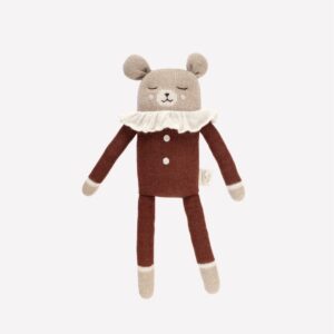 Doudou ours grand modèle pyjama sienne | Main Sauvage.