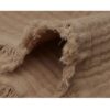 Couverture gaze de coton frange biscuit 75x100cm- Jollein. - Image 2