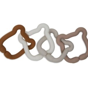 Jeu d&rsquo;anneaux Silicone 20x7x1cm – Teddy Bear.