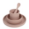 Coffret repas en silicone pale pink 4pièces.