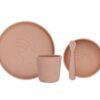 Coffret repas en silicone pale pink 4pièces. - Image 4