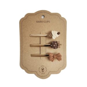 Set de 3 barrettes pour cheveux, modèle icecream.