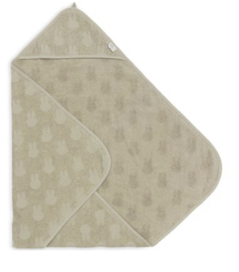 Jollein cape de bain 75x75cm Miffy Jacquard Olive Green.