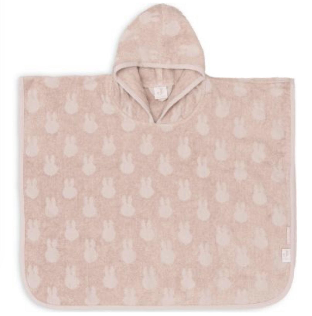 Jollein Poncho de bain Miffy Jacquard Wild Rose (1-4 ans).