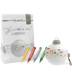 Kit DIY Boule de noël à colorier.