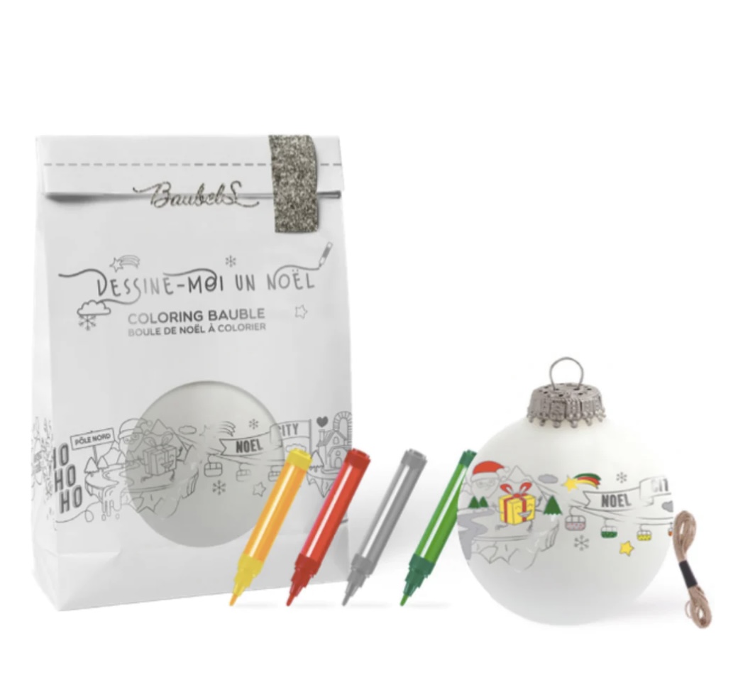 Kit DIY Boule de noël à colorier.