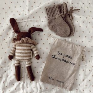 Chaussons Mérinos bébé grey.