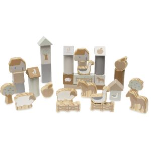 Set de cubes en Bois 18x12cm – Farm.