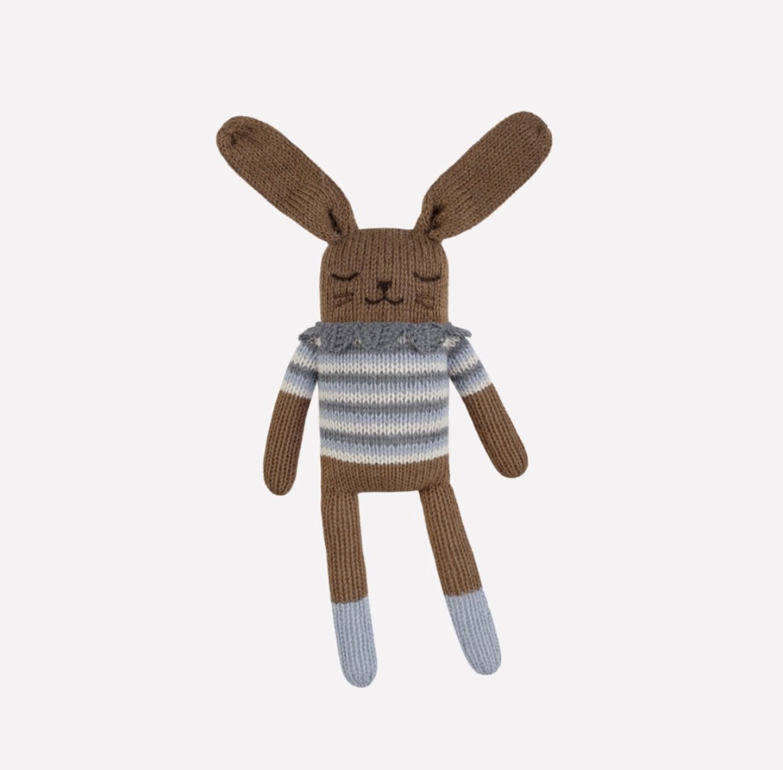 Doudou lapin top vintage bleu | Main Sauvage.