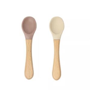 Set de deux cuillères (Taupe / Ivoire).