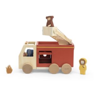 Camion pompiers en bois.