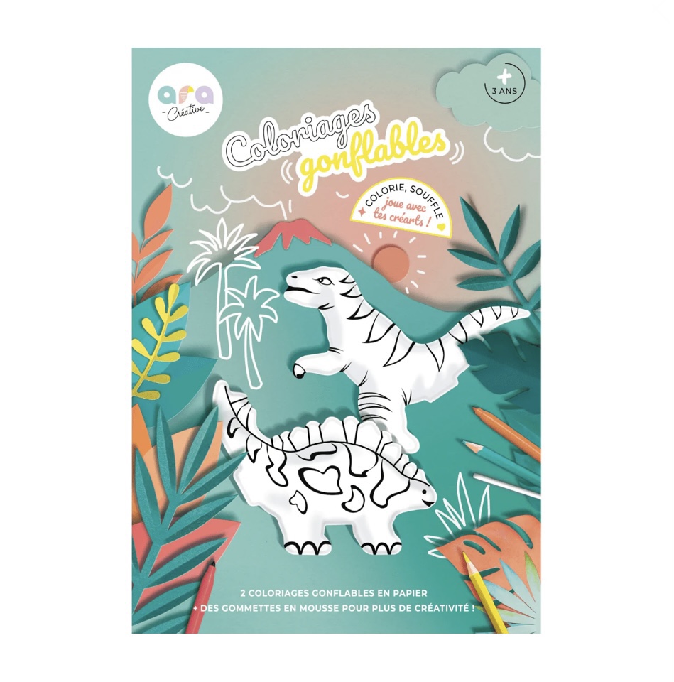 Coloriages gonflables – Dinos.