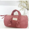 Trousse De Toilette Polochon En Velours - Vieux Rose. - Image 2
