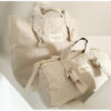 Trousse De Toilette Polochon En Coton – Sable. - Image 2