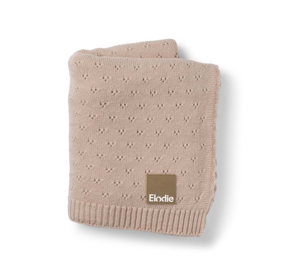 Couverture en maille pointelle – Blushing Pink.