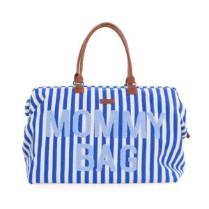 MOMMY BAG ® SAC À LANGER – RAYURES – BLEU ELECTRIQUE /BLEU CLAIR.