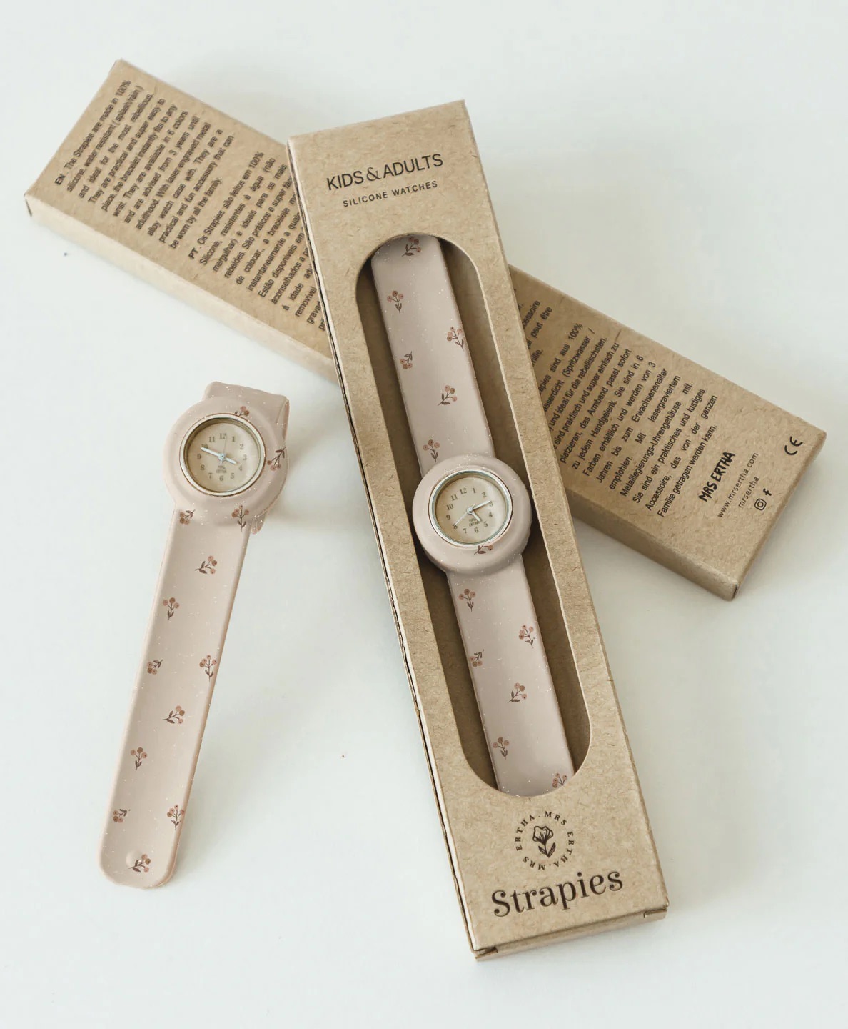 Montre silicone Kids & Adultes, flower buds.