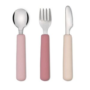 Set de couverts (Rose /Rose Pastel /Ivoire).